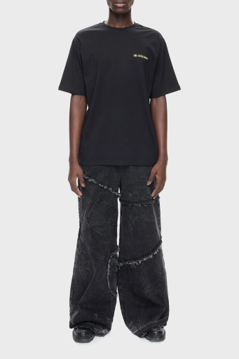 Les Benjamins Pamuklu Relaxed Fit Bisiklet Yaka Erkek T Shirt LB24FWEAPMUTS-014 SİYAH - 19