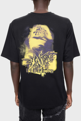 Les Benjamins Pamuklu Relaxed Fit Bisiklet Yaka Erkek T Shirt LB24FWEAPMUTS-014 SİYAH - 21