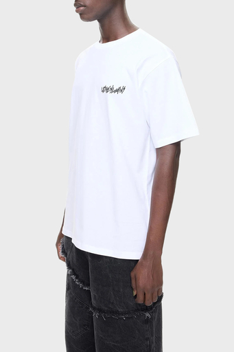 Les Benjamins Pamuklu Relaxed Fit Bisiklet Yaka Erkek T Shirt LB24FWEAPMUTS-042 BEYAZ - 3