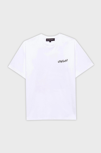 Les Benjamins Pamuklu Relaxed Fit Bisiklet Yaka Erkek T Shirt LB24FWEAPMUTS-042 BEYAZ - 5