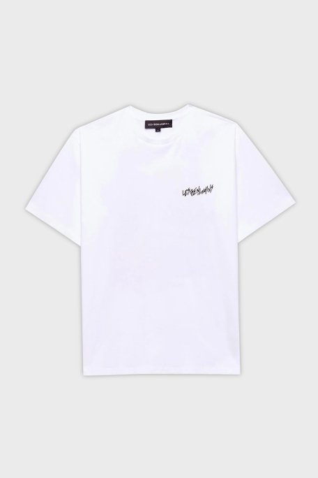 Les Benjamins Pamuklu Relaxed Fit Bisiklet Yaka Erkek T Shirt LB24FWEAPMUTS-042 BEYAZ - 5