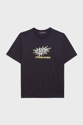 Les Benjamins Pamuklu Relaxed Fit Bisiklet Yaka Erkek T Shirt LB24FWEAPMUTS-059 SİYAH - 11