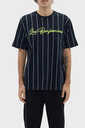 Les Benjamins Pamuklu Relaxed Fit Bisiklet Yaka Erkek T Shirt LB24SSKISMUTS-014 SİYAH - 1