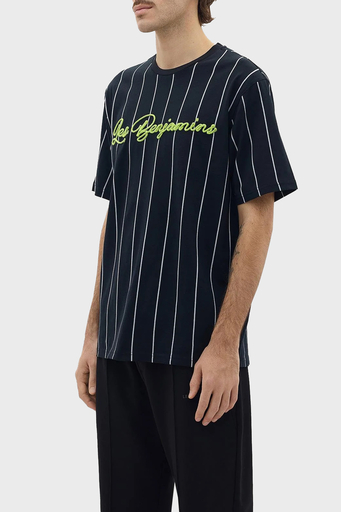 Les Benjamins Pamuklu Relaxed Fit Bisiklet Yaka Erkek T Shirt LB24SSKISMUTS-014 SİYAH - 3