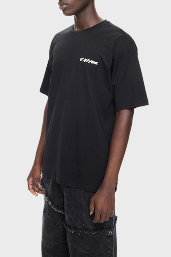 Les Benjamins Pamuklu Relaxed Fit Bisklet Yaka Erkek T Shirt LB24FWEAPMUTS-007 SİYAH - 3