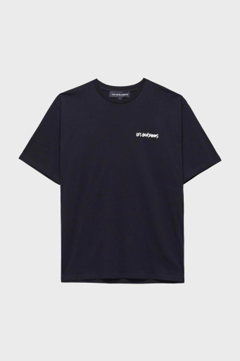 Les Benjamins Pamuklu Relaxed Fit Bisklet Yaka Erkek T Shirt LB24FWEAPMUTS-007 SİYAH - 11