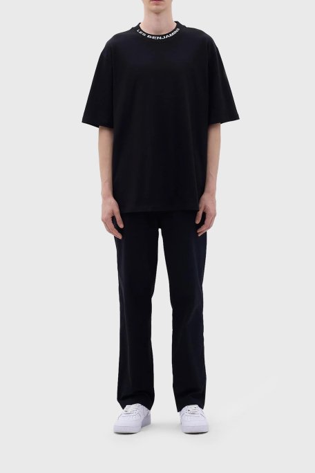 Les Benjamins Pamuklu Relaxed Fit Erkek T Shirt LB23FWCLAMUTS-402 SİYAH - 4