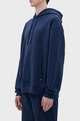 Les Benjamins Pamuklu Relaxed Fit Kapüşonlu Erkek Sweat LB23FWCLAMUHD-402 LACİVERT - 11