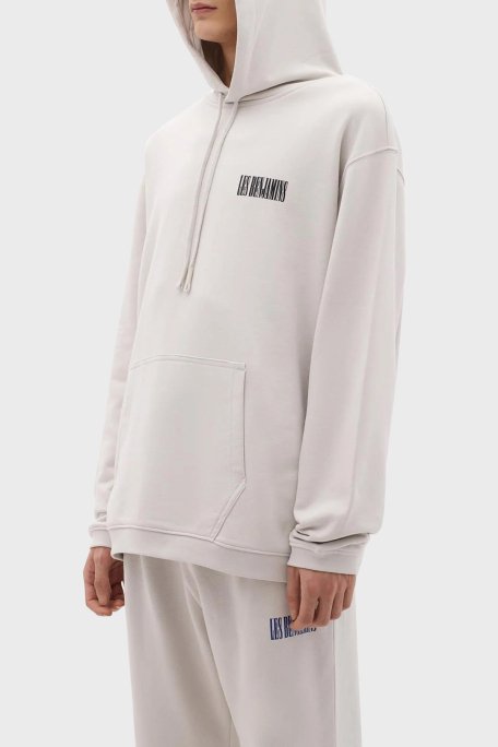 Les Benjamins Pamuklu Relaxed Fit Kapüşonlu Erkek Sweat LB24SSKISMUHD-004 Kil - 2