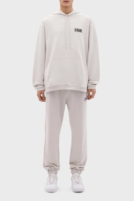 Les Benjamins Pamuklu Relaxed Fit Kapüşonlu Erkek Sweat LB24SSKISMUHD-004 Kil - 5