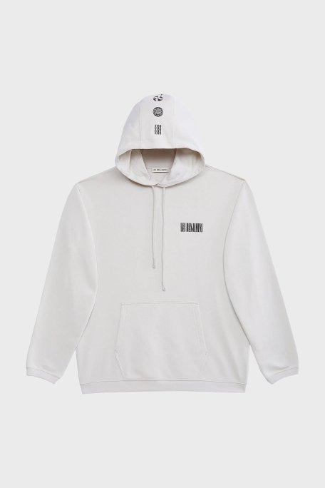 Les Benjamins Pamuklu Relaxed Fit Kapüşonlu Erkek Sweat LB24SSKISMUHD-004 Kil - 6