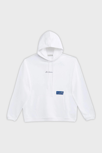 Les Benjamins Pamuklu Relaxed Fit Kapüşonlu Erkek Sweat LB24SSKISMUHD-009 BEYAZ - 8