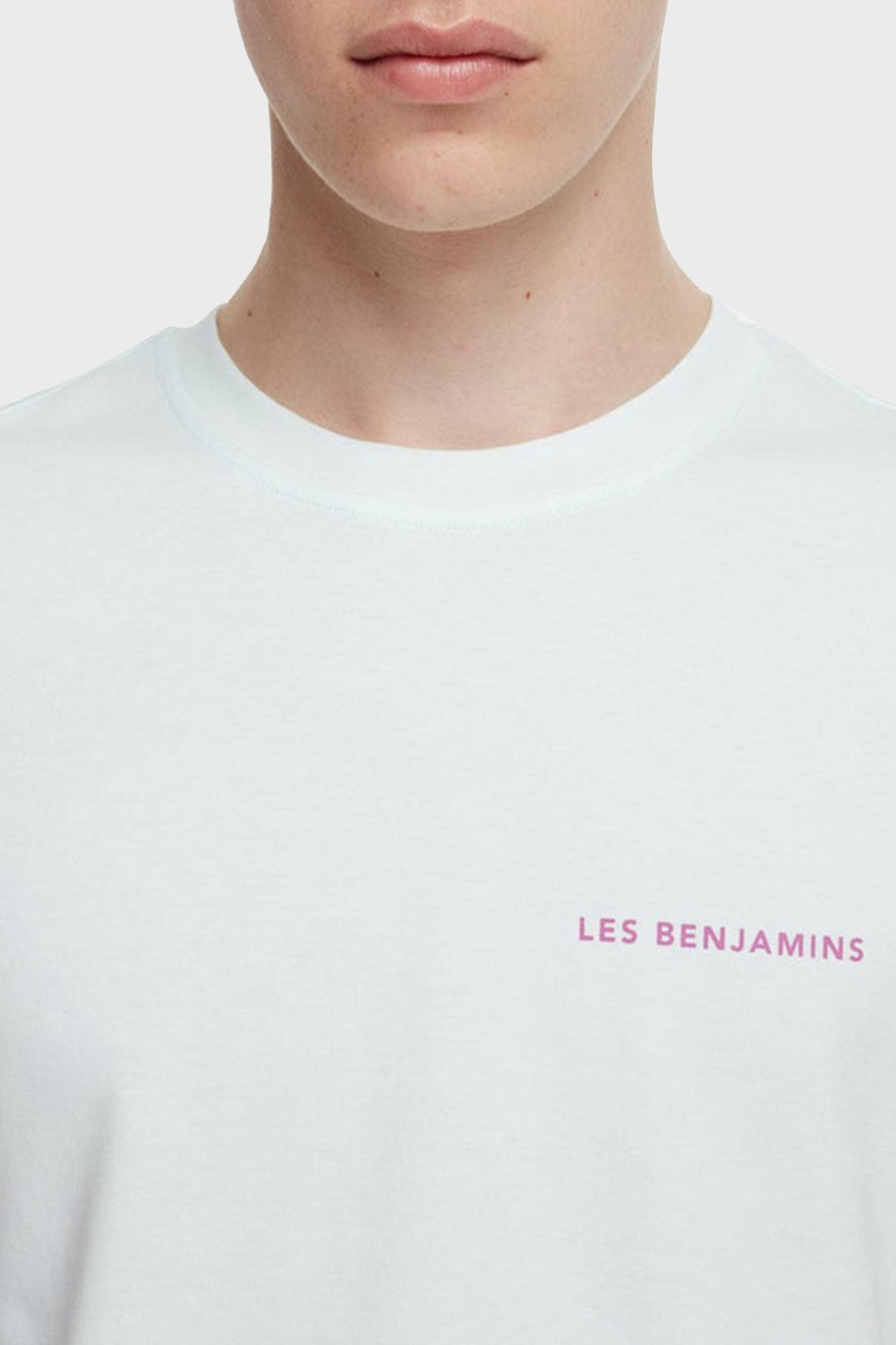 Les Benjamins Regular Fit Bisiklet Yaka % 100 Pamuk Erkek T Shirt LB22SSTMJMUTS-011 MİNT
