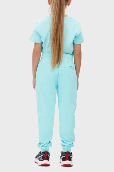 Les Benjamins Regular Fit Elastik Bel Bantlı Cepli % 100 Pamuk Unisex Pantolon LB22FWCHLCUSP-505 TURKUAZ - 5