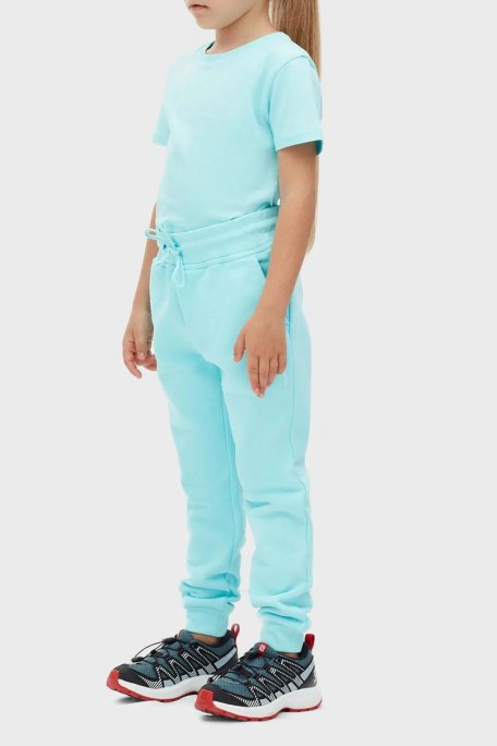 Les Benjamins Regular Fit Elastik Bel Bantlı Cepli % 100 Pamuk Unisex Pantolon LB22FWCHLCUSP-505 TURKUAZ - 6