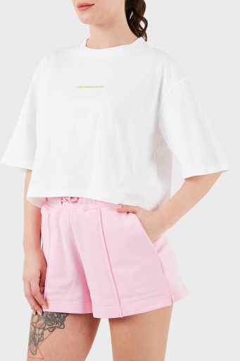 Les Benjamins Sırt Baskılı Bisiklet Yaka Pamuklu Oversize Bayan T Shirt LB24SSKISFUTS-022 BEYAZ - 4