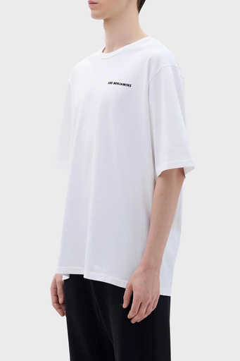 Les Benjamins Sırt Baskılı Bisiklet Yaka Relaxed Fit Erkek T Shirt LB23FWCLAMUTS-409 BEYAZ - 3