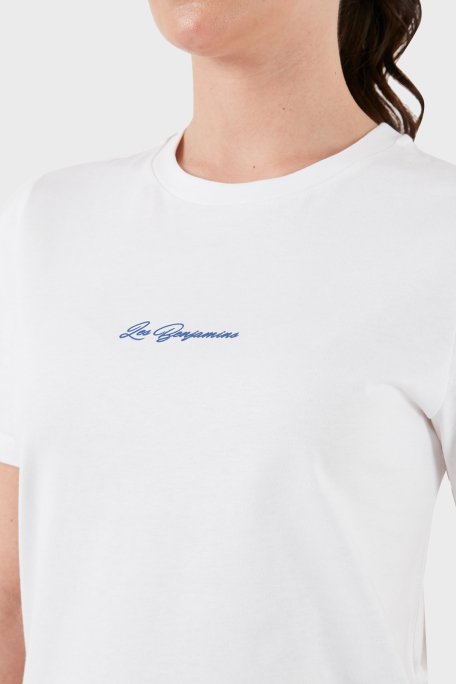 Les Benjamins Sırt Baskılı Pamuklu Bisiklet Yaka Regular Fit Bayan T Shirt LB24SSKISFUTS-024 BEYAZ - 2