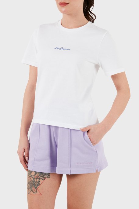 Les Benjamins Sırt Baskılı Pamuklu Bisiklet Yaka Regular Fit Bayan T Shirt LB24SSKISFUTS-024 BEYAZ - 3
