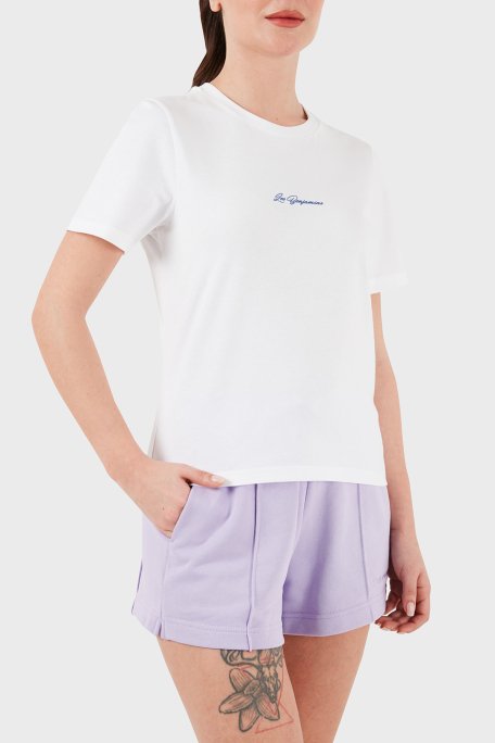 Les Benjamins Sırt Baskılı Pamuklu Bisiklet Yaka Regular Fit Bayan T Shirt LB24SSKISFUTS-024 BEYAZ - 4