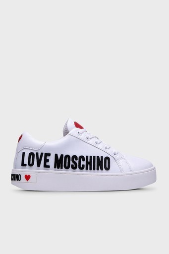 Love Moschino Logolu Deri Bayan Ayakkabı S JA15113G1CIA0100 BEYAZ