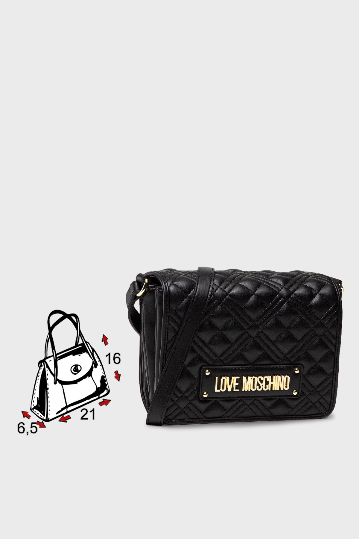 Love Moschino Marka Logolu Ayarlanabilir Askılı Bayan Çanta JC4002PP1DLA0000 SİYAH