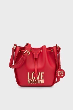 Love Moschino - Love Moschino Marka Logolu Ayarlanabilir Askılı Bayan Çanta JC4103PP1DLJ050A KIRMIZI
