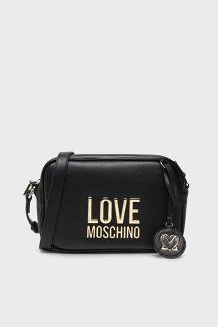 Love Moschino - Love Moschino Marka Logolu Ayarlanabilir Askılı Bayan Çanta JC4107PP1DLJ000A SİYAH