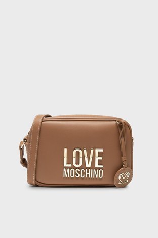 Love Moschino - Love Moschino Marka Logolu Ayarlanabilir Askılı Bayan Çanta JC4107PP1DLJ020A KARAMEL