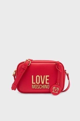 Love Moschino - Love Moschino Marka Logolu Ayarlanabilir Askılı Bayan Çanta JC4107PP1DLJ050A KIRMIZI