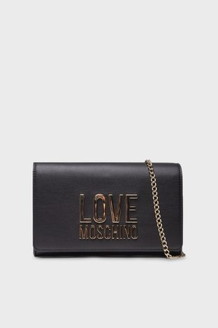 Love Moschino - Love Moschino Marka Logolu Zincir Askılı Bayan Çanta JC4127PP1DLJ000A SİYAH