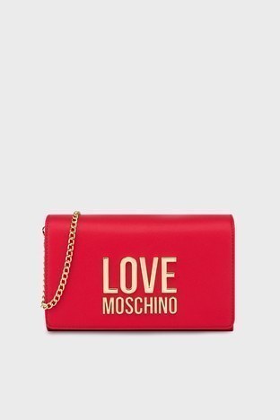 Love Moschino - Love Moschino Marka Logolu Zincir Askılı Bayan Çanta JC4127PP1DLJ050A KIRMIZI