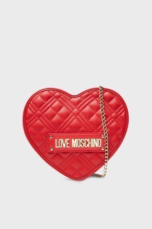 Love Moschino - Love Moschino Marka Logolu Zincir Askılı Bayan Çanta JC4132PP1DLA0500 KIRMIZI