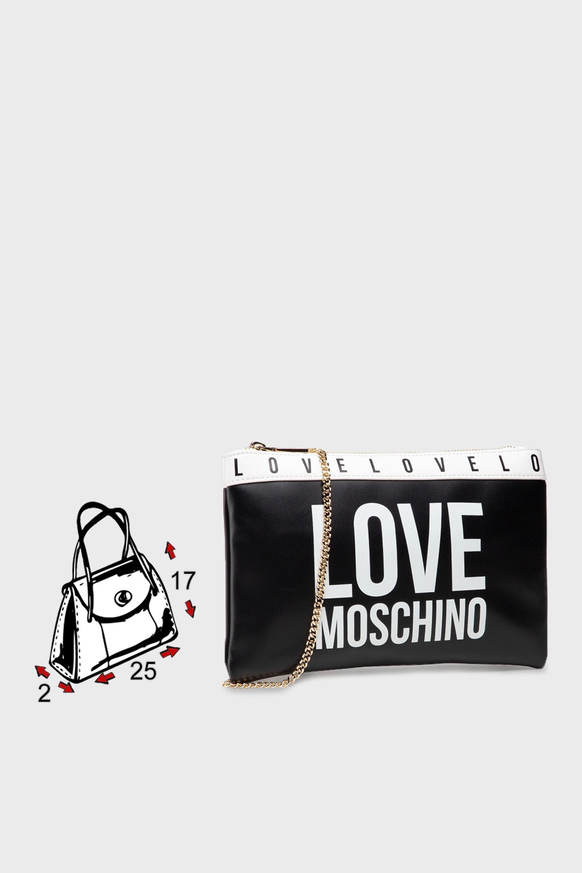 Love Moschino Marka Logolu Zincir Askılı Bayan Çanta JC4185PP1DLI0000 SİYAH