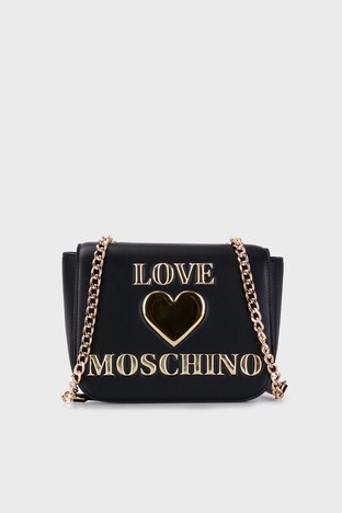 Love Moschino - Love Moschino Marka Logolu Zincir Askılı Bayan Çanta S JC4052PP1CLF0000 SİYAH