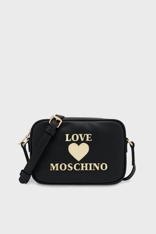 Love Moschino - Love Moschino Marka Logolu Ayarlanabilir Askılı Bayan Çanta S JC4059PP1CLF0000 SİYAH