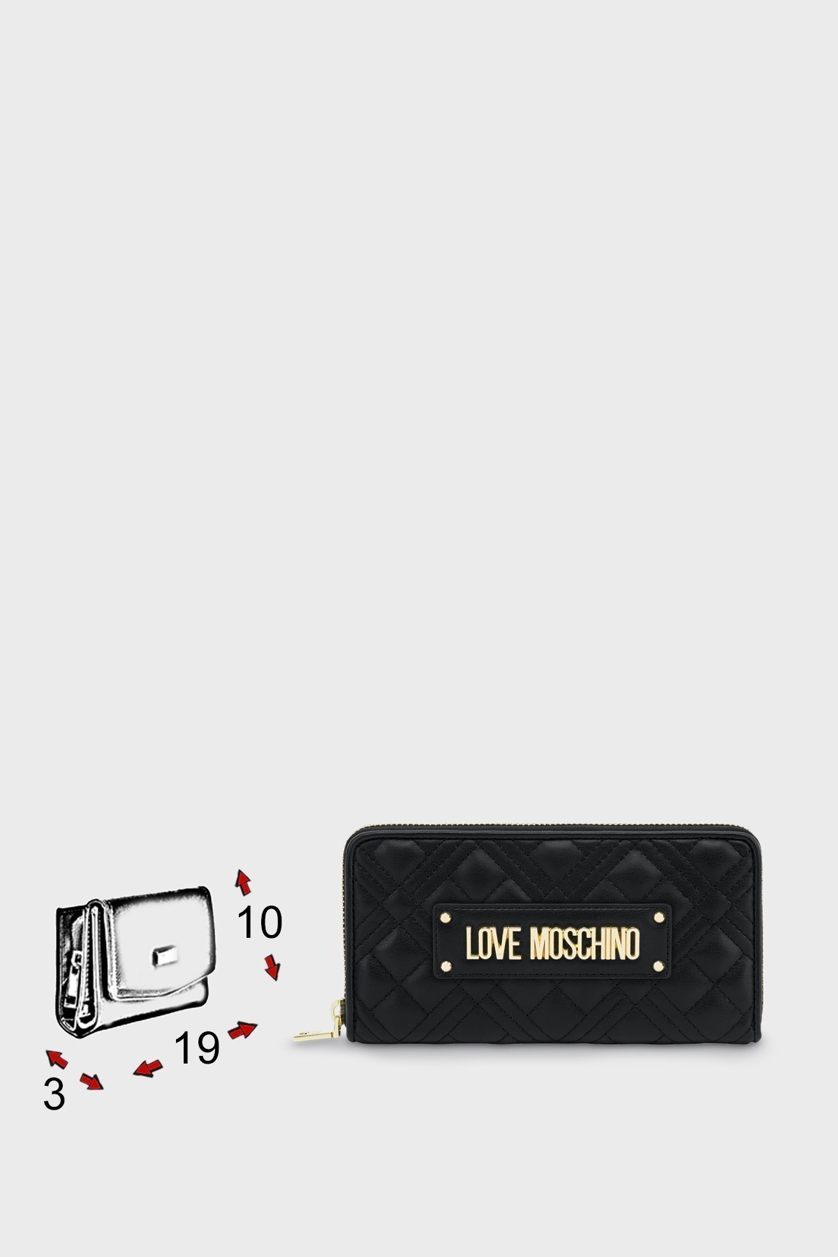 Love Moschino Marka Logolu Fermuarlı Bayan Cüzdan JC5600PP1DLA0000 SİYAH