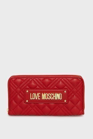 Love Moschino - Love Moschino Marka Logolu Fermuarlı Bayan Cüzdan JC5600PP1DLA0500 KIRMIZI