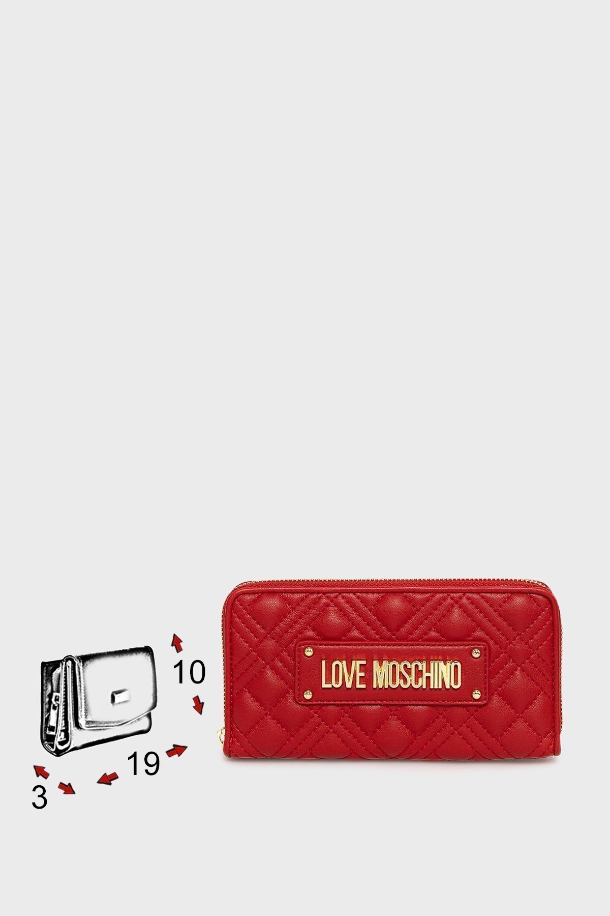 Love Moschino Marka Logolu Fermuarlı Bayan Cüzdan JC5600PP1DLA0500 KIRMIZI