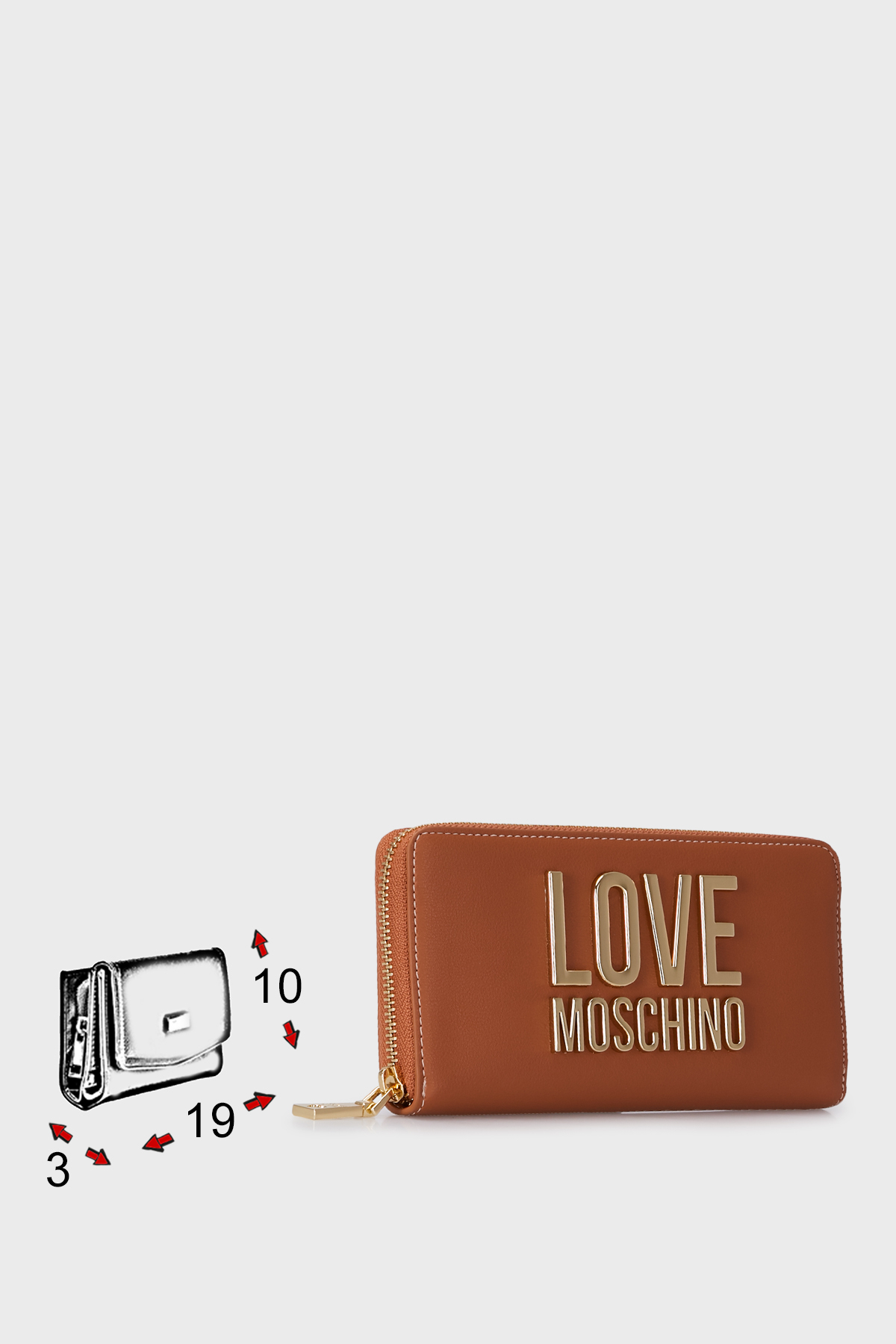 Love Moschino Marka Logolu Fermuarlı Bayan Cüzdan JC5611PP1DLJ020A KARAMEL