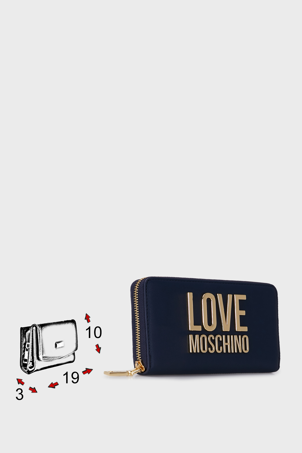 Love Moschino Marka Logolu Fermuarlı Bayan Cüzdan JC5611PP1DLJ070A LACİVERT