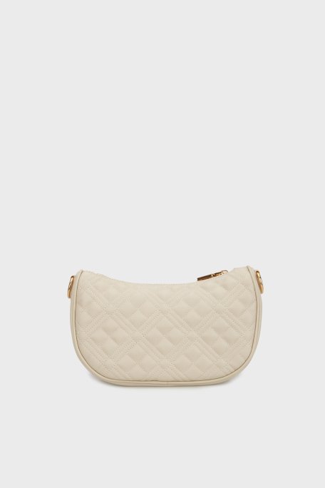 Love Moschino Deri Karışımlı Kapitoneli Çıkarılabilir Askılı Bayan Çanta JC4301PP0MK1211A BEJ - 2