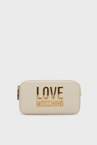 Love Moschino - Love Moschino Fermuarlı Zincir Askılı Mini Bayan Çanta JC5609PP1GLI0110 BEJ