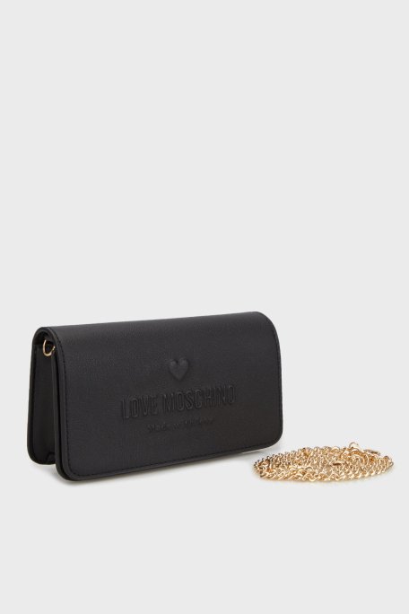 Love Moschino Hakiki Deri Çıkarılabilir Zincir Askılı Bayan Çanta JC5632PP1LL1000A SİYAH - 5