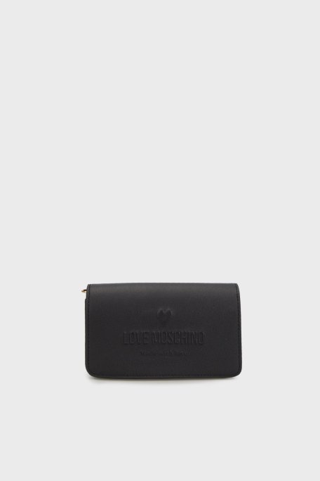 Love Moschino Hakiki Deri Çıkarılabilir Zincir Askılı Bayan Çanta JC5632PP1LL1000A SİYAH - 6