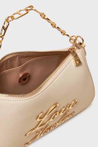 Love Moschino Kalpli Zincir Kulp Logolu Bayan Çanta JC4313PP0LKK0110 BEJ - 4