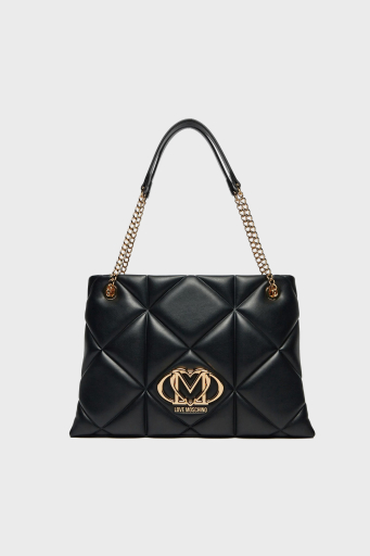 Love Moschino Kapitoneli Ayarlanabilir Zincir Askılı Bayan Çanta JC4040PP1MLC0000 SİYAH - 5