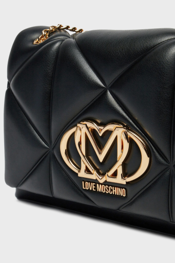 Love Moschino Kapitoneli Ayarlanabilir Zincir Askılı Bayan Çanta JC4041PP1MLC0000 SİYAH - 8