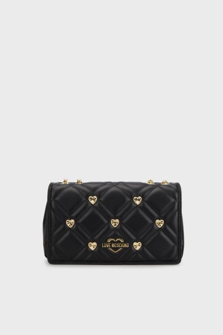 Love Moschino Kapitoneli Ayarlanabilir Zincir Askılı Bayan Çanta JC4120PP1MLI0000 SİYAH - 1