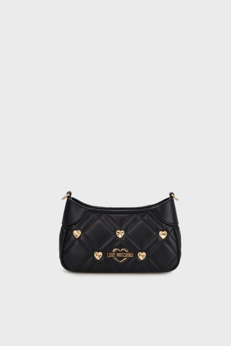 Love Moschino Kapitoneli Çıkarılabilir Askılı Bayan Çanta JC4121PP1MLI0000 SİYAH - 1